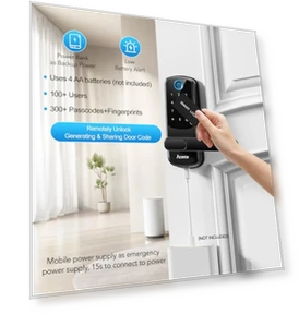 Keyless Entry Fingerprint Smart Door Lock with Built-in Wi-Fi, Touch Digital Keypad and Handle — Deadbolts, Aceele
