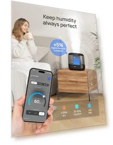 Smart Humidifier for Bedroom, Top Fill Supersized Humidifier Large Room — Air Moisturizers, Dreo