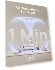 Smart Pedestal Fan with RGB Light — Stand Fans, Dreo