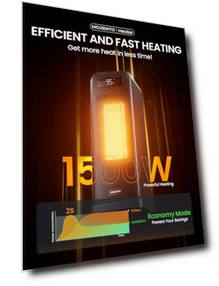 Space Heater with Thermostat, WiFi Voice Control, Quiet Operation — Portable Heating Solutions, MORENTO