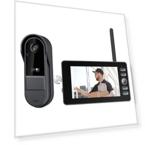 Wireless Video Doorbell with Monitor — Security Cameras, TKMARS