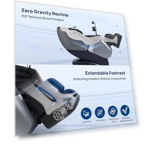 3D Massage Chair Full Body VibroAcoustic Sonic Wave, SL-Track Zero Gravity Recliner with 25 Auto Modes, Smart Body Scan,... — Beds & Tables, Lifevibe