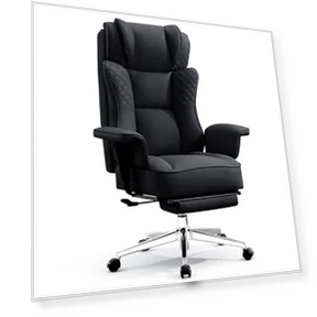 Big and Tall Office Chair with Footrest — Desk Chairs, OwgeinSet