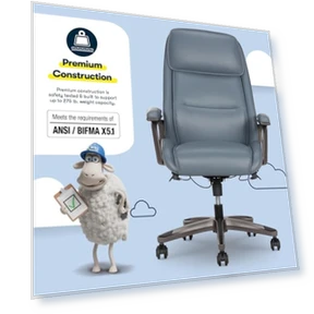 Ergonomic Vegan Leather High-Back Executive Office Chair — Desk Chairs, Serta