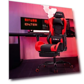 Massage Gaming Chair with Footrest — Gaming Chairs, ECOTOUGE