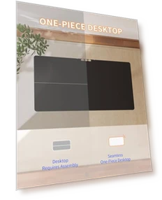 One-Piece Low Height Adjustable Desk — Mounts, YIHAYO