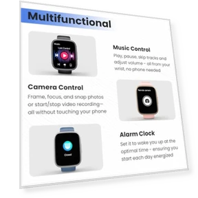 Smart Watch with Touch Screen, Fitness Tracker, Heart Rate Monitor, and Bluetooth Calling — Smartwatches, Poounur