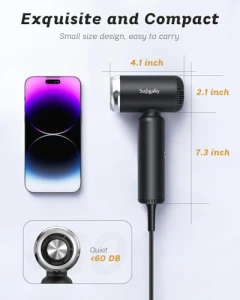 Dual Voltage Travel Hair Dryer, SUPGALIY