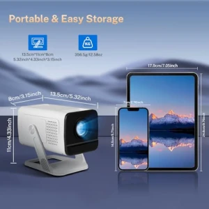 Portable Projector with WiFi 6 and Bluetooth 5.4 — Smart Projector, LYNCAST