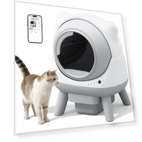 Self-Cleaning Litter Box with App Control and Safety Sensor — Self-Cleaning, Greesum