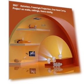 Smart 360° Rotatable Projector with 4K Support — Home Theater Projectors, XBJ