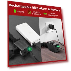 Smart Alarm Bike Lock — Cable, BANGTING