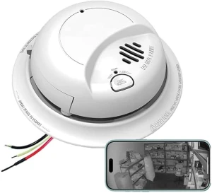 Smoke Detector WiFi Spy Camera with Night Vision, AES Spy Cameras