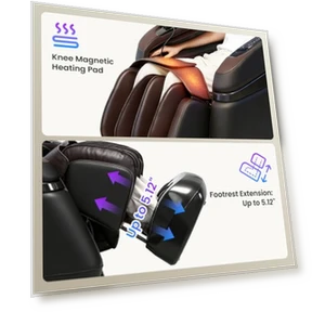 4D Music Rhythm Massage Chair Full Body with Zero Gravity, SL-Track Shiatsu Recliner, Knee Heating Blanket, AI Voice,... — Beds & Tables, KTENTITO
