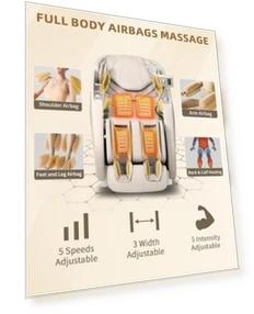 Full Body Zero Gravity Massage Chair with Body Scan, 4D Shiatsu, Heated, AI Voice Control, Bluetooth Speaker — Chairs, RelaxRelife