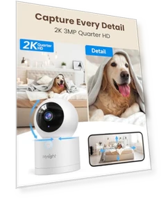 Indoor Security Camera with 2-Way Talk and Motion Detection — Cameras & Monitors, Mysight