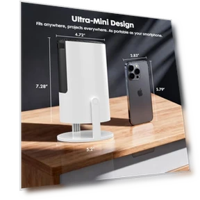 Portable Projector with WiFi 6 and Bluetooth 5.2 — Home Theater Projectors, YINCODI