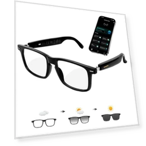 Smart Glasses with AI Translation and Photochromic Lenses — Smart Glasses, Loangyunfone