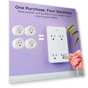 Smart Wi-Fi 4 Outlet Plug with Surge Protection — Power Guardians, Geeni