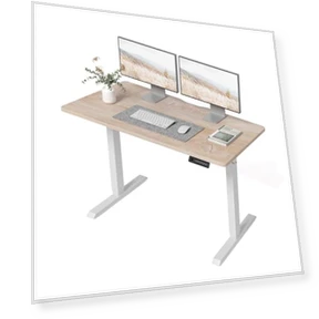 Standing Desk, Ergonomic, Electric Height Adjustable, Sit and Stand Up, Computer Office Desk with Splice Board — Workspace Solutions, BANTI