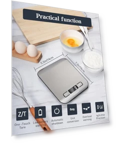 Digital Kitchen Scale with LCD Display and Tare Function — Precision Weighing Solutions, Tcsxady