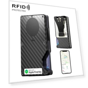 Metal Wallet with Built-in Tracker and RFID Blocking — Travel Wallets