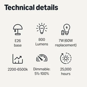 Smart Filament LED Bulb — Smart Light Bulb, Amazon Basics