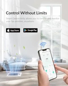 Super Quiet Register Booster Fan — Smart Fan, Howeall