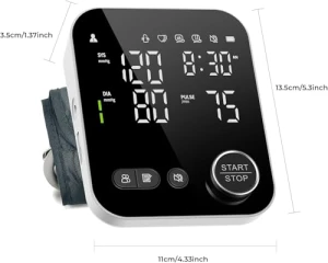 Upper Arm Blood Pressure Monitor with Adjustable Cuff, LED Display, and Voice Feature — Blood Pressure Monitor, NOUYAN
