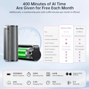 Voice Recorder with Real-Time Transcription and Translation — Translator Device, Zotduo