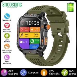 Military GPS Smart Watch for Men — Smart Watch, SACOSDING