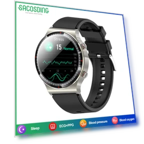 ECG 24H Heart Rate Blood Pressure Blood Oxygen Health Monitoring Smartwatch — Smartwatches, SACOSDING