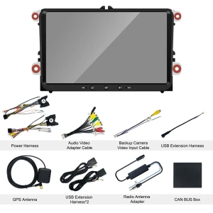 9-inch Universal Android 11 Car Stereo with CarPlay, Bluetooth, FM Radio, GPS — Car Infotainment System, VW