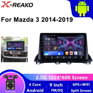 Car Radio with Android 13, GPS Navigation, and CarPlay — Car Infotainment System, X-REAKO