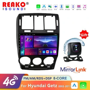 Car Radio with Wi-Fi, Stereo Multimedia for Hyundai Getz 1 2002-2011 with Android Button 2Din GPS Navigation Carplay... — Car Infotainment System, Reakosound