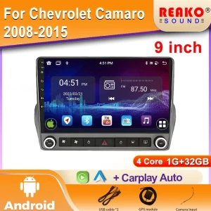 Car Stereo with CarPlay and Android Auto — Car Infotainment System, Reakosound