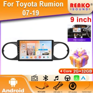 Multimedia Video Car Radio Player with GPS Navigation, 4G LTE, Android, Bluetooth, CarPlay — Car Infotainment System, Reakosound