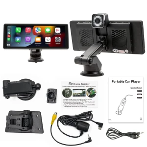 Portable Car Player with IPS Display, Dash Cam, Wireless CarPlay, Android Auto, BT/USB/TF/AUX, Multimedia, Smart Stereo... — Car Infotainment System, Auto Launcher