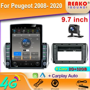 Vertical Screen Car Radio with GPS Navigation — Car Infotainment System, Reakosound