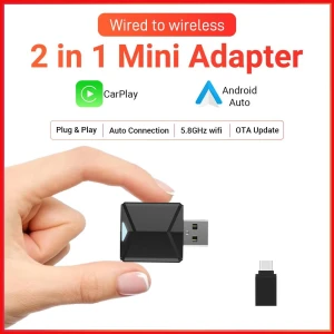 Wireless CarPlay Android Auto Adapter — Car Infotainment System, XUDA