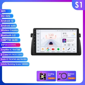 2 Din Android Car Radio with Carplay and Android Auto — Car Infotainment System, OSSURET