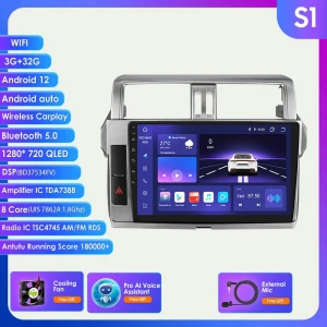 2 Din Carplay 4G-LTE 9-Inch Multimedia Video Player with GPS Navigation and Intelligent Screen — Car Infotainment System, Hizpo