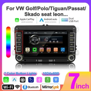 7-inch Car Stereo with CarPlay and Android Auto — Car Infotainment System, Auto Accessories Home