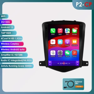 9.7-inch 2 Din Android Car Radio with CarPlay, 4G-LTE, GPS, and DSP — Car Infotainment System, OSSURET