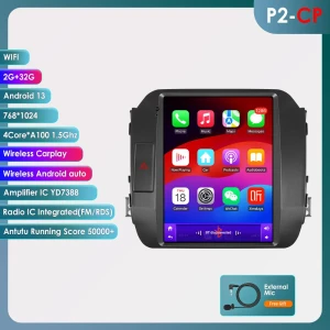 9.7-inch 2Din Android Car Stereo with CarPlay, 4G-LTE, GPS, and DSP — Car Infotainment System, Hizpo