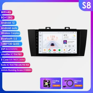 Android 13 Car Multimedia Radio with CarPlay Navigation Display — Car Infotainment System, Hizpo
