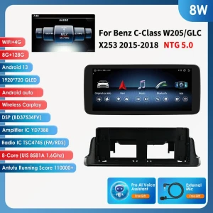 Android 14 Octa Core Smart Car System with Carplay and Android Auto Support — Car Infotainment System, Hizpo