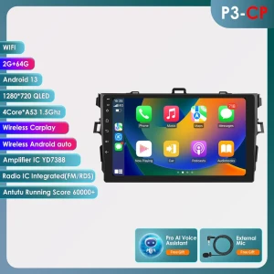 Android Auto CarPlay Multimedia Player with GPS Navigation — Car Infotainment System, Hizpo