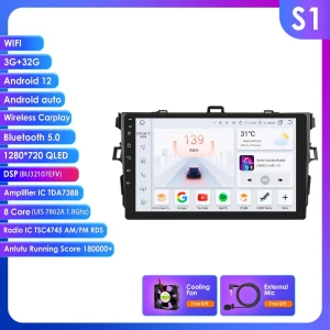 Android Auto CarPlay Multimedia Player with GPS Navigation — Car Infotainment System, Hizpo