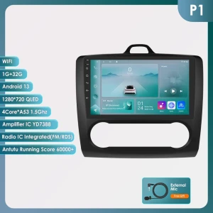 Android Car Radio Multimedia Video Player GPS Navigation Head Unit with CarPlay, Intelligent 4G WiFi — Car Infotainment System, OSSURET